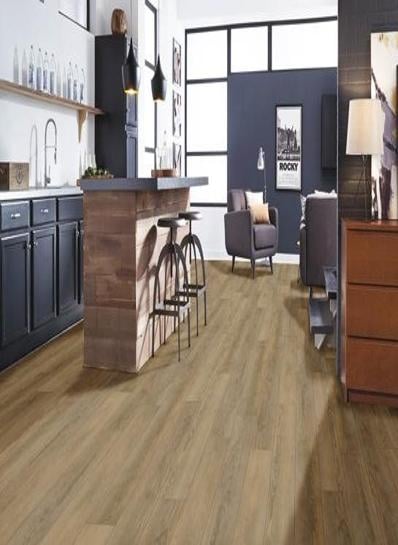 City Olympia Pine Natural klik PVC 1532x225x5mm 0,55 (met geïntegreerde ondervloer geen 10DB) - sfeerfoto 1