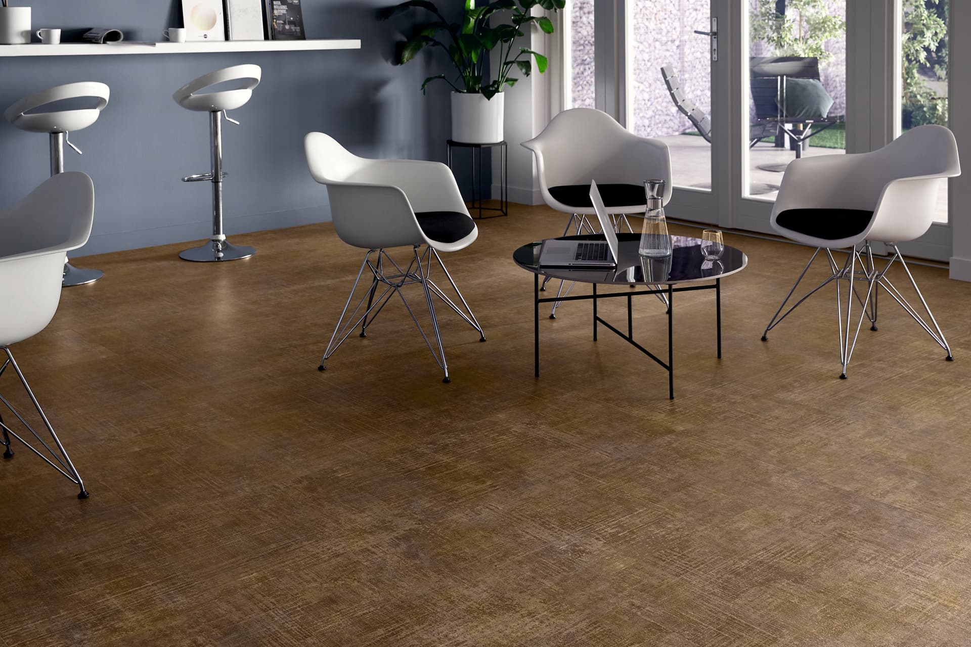 Lijm PVC mFLOR Abstract Blast Bronze 91 914x457x2,5mm 0,55