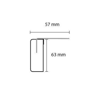 StairTech Reno uitlooptrede 136cm Sanders - alu