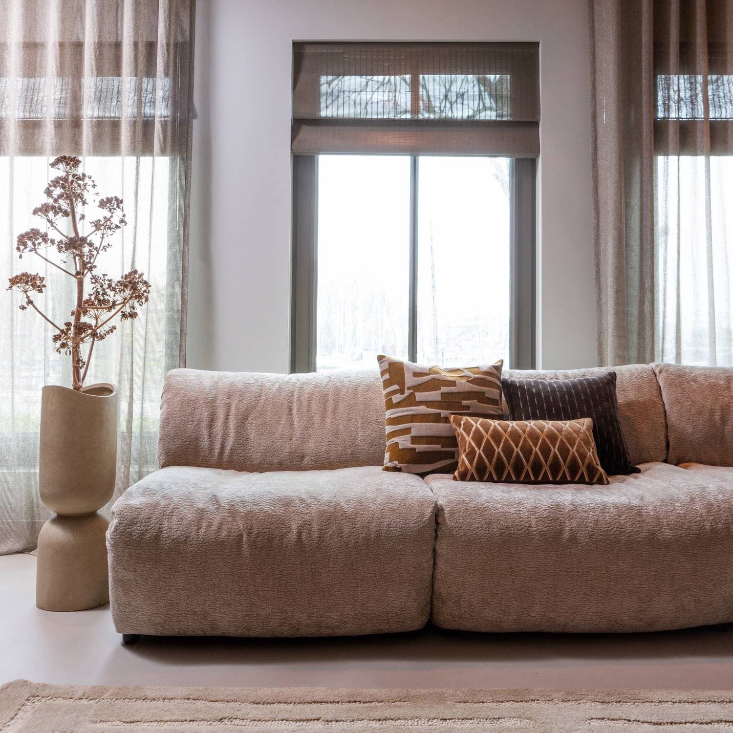 MOSI VAAS/PLANTENPOT FIBER CLAY BEIGE 75 X 25