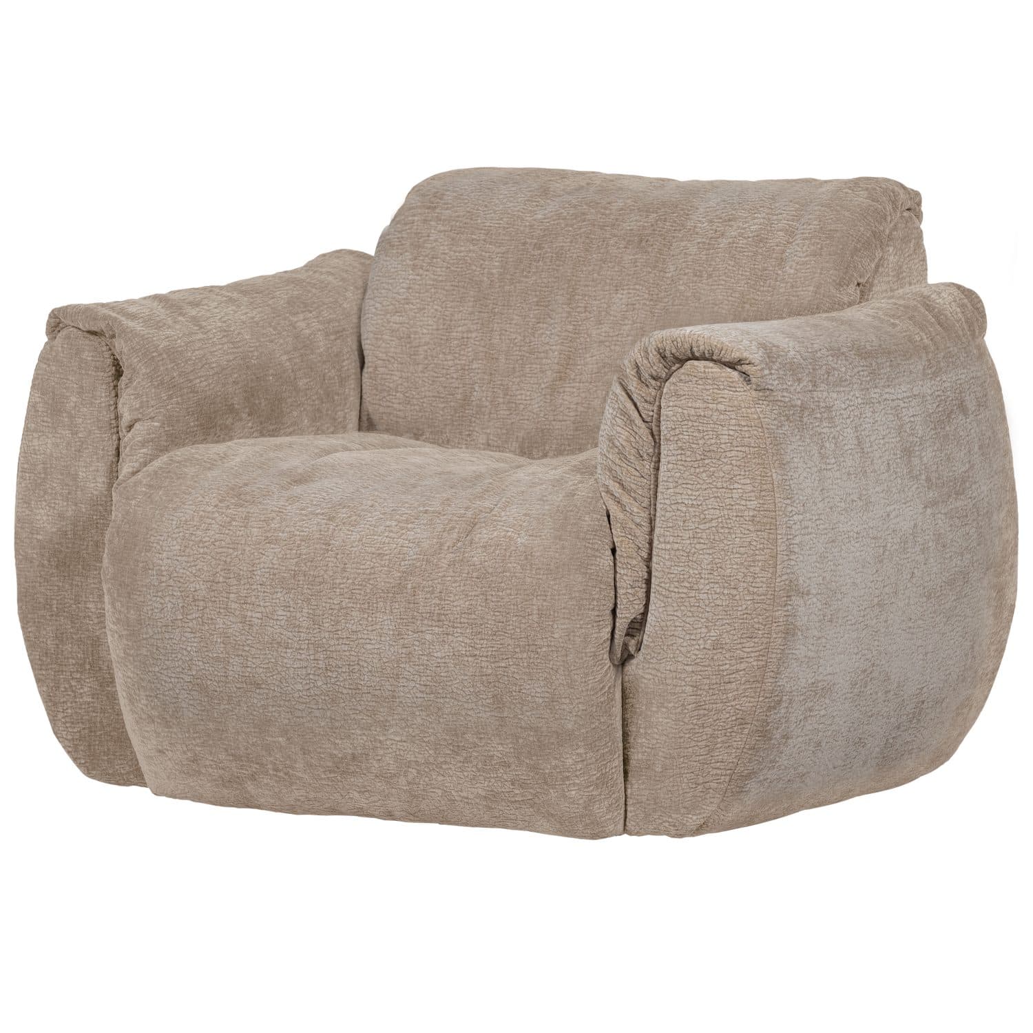 BAGGY DRAAIFAUTEUIL 3D CHENILLE ZAND