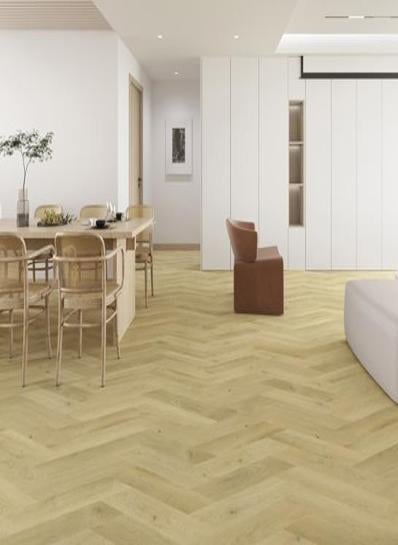 Superior Lijm PVC Hongaarse / Weense punt 560x99x2,5mm 0,55 Timber Oak
