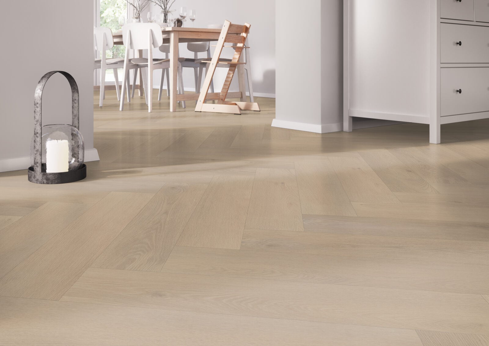 Dynamic Klik PVC Desert Oak Visgraat XL 750x150x7mm 0,55 (met geïntegreerde ondervloer 10DB)