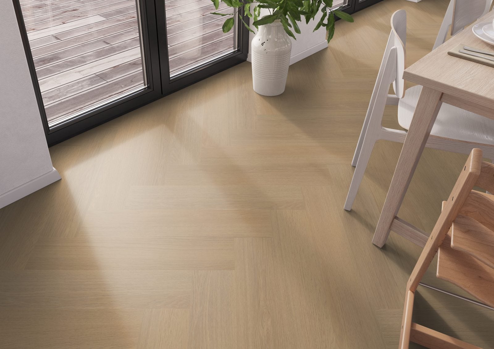 Dynamic Klik PVC Montreal Visgraat Anjou 750x150x7mm 0,55 (met geïntegreerde ondervloer 10DB)
