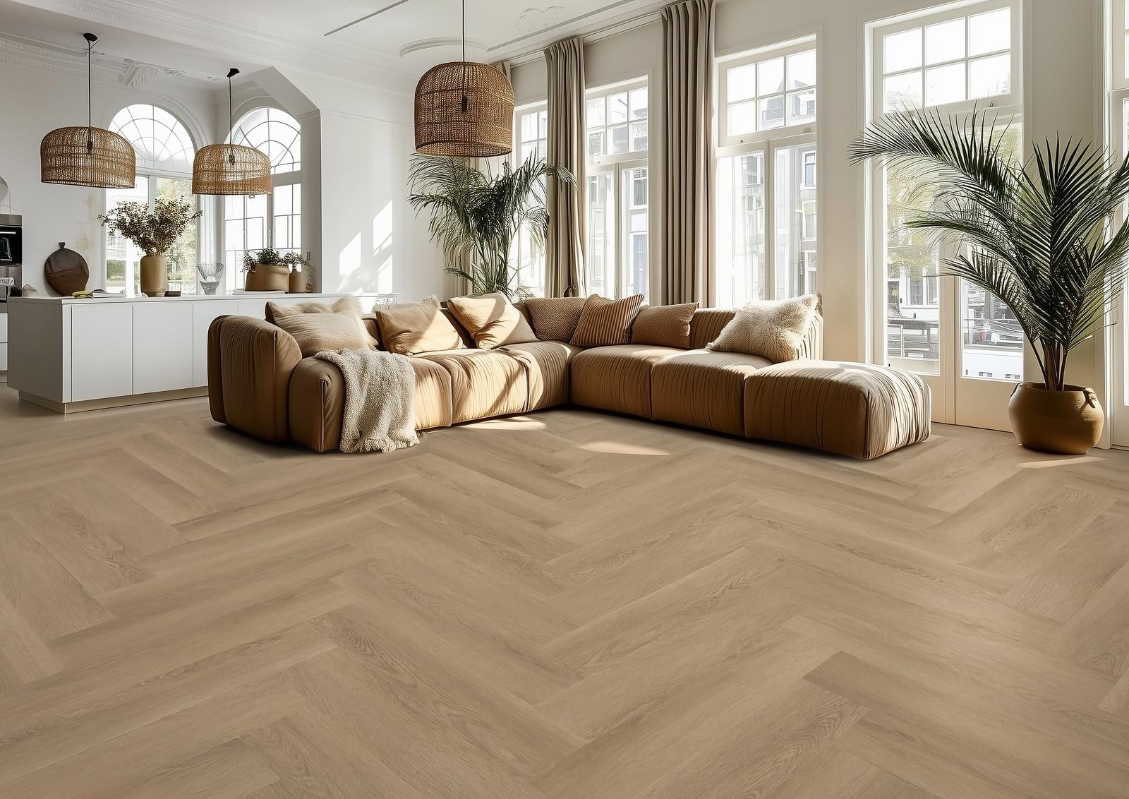 Sensation Visgraat Lijm PVC naturel 757x151mm 0,55